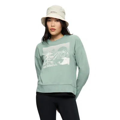 Merrell Women's Serenity Graphic Crew In Green