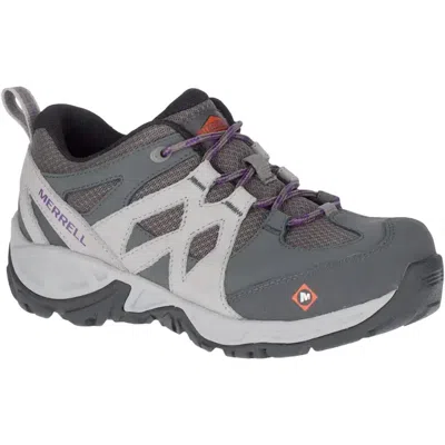 Merrell Women's Siren Alloy Toe Work Shoe In Grey In Gray