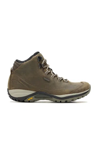 Merrell Women's Siren Traveller 3 Mid Waterproof Boot In Brindall & Boulder In Green
