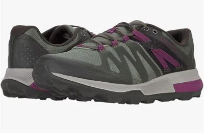 Merrell Women's Zion Fst Waterproof Shoe In Olive/mulberry In Gray