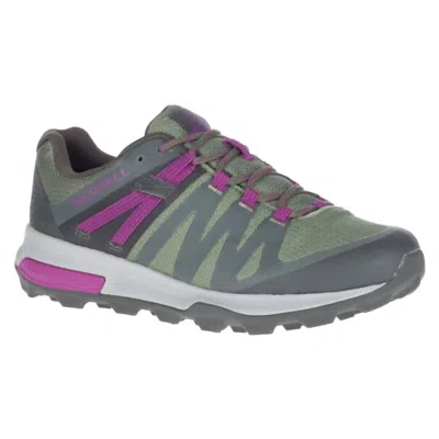 Merrell Women's Zion Waterproof Hiking Sneaker In Olive/mulberry In Multi