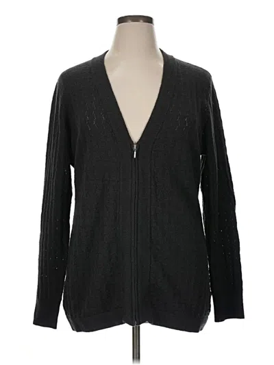 Pre-owned Merrell Wool Cardigan Sweater In Black