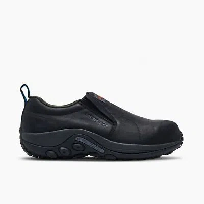 Pre-owned Merrell Work Men's Jungle Leather Composite Toe Work Shoe Black - J099317
