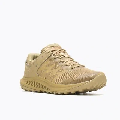 Pre-owned Merrell Work Men's Nova 3 Tactical Shoe Dark Coyote - J005045