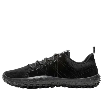 Merrell Wrapt Suede Lace-up Sneakers In Black