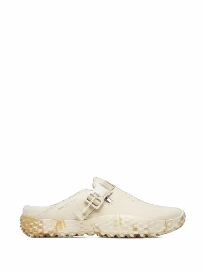 Merrell Wrapt Slide Nubuck Mules In White