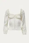 Merrit Charles Dakota Top In Ivory In Multi