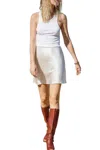 Merrit Charles Madison Silk-satin Mini Slip Skirt In Ivory In Multi