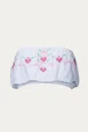 Merrit Charles Merritt Top In Pink Hearts In White