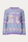 Merrit Charles Tallahassee Sweater In Violet In Multi