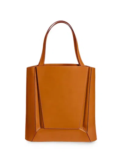 Merryl Tielman Large Hans Architectural Tote Bag In Orange