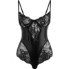 Mers Silk Eclipse Bodysuit In Black