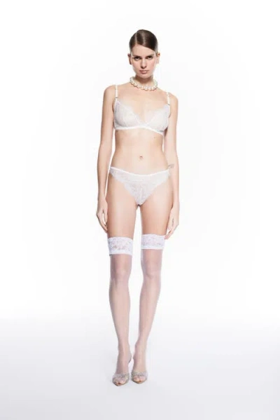 Mers Silk Lacy Panties In White