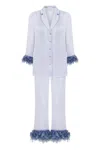 Mers Silk Men's Blue Juven Set In Blue