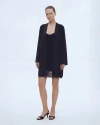 Mers Silk Modal Robe In Black