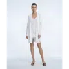 Mers Silk Modal Robe White In White