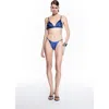Mers Silk Silky Bra Set In Blue