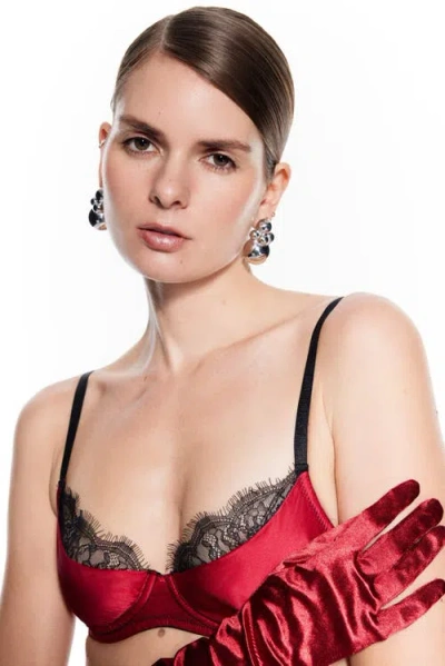 Mers Silk The Hera Bra In Red