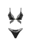 MERS SILK WOMEN'S BLACK CLARA SET