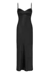 Mers Silk Women's Black Tifata Silk Dress In Black