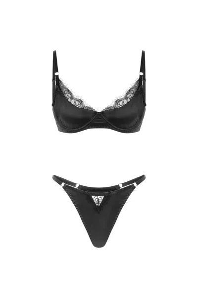 Mers Silk Women's Black Wildy Set