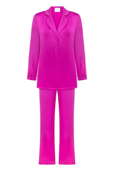 Mers Silk Women's Pink / Purple Luno Silk Set In Pink/purple