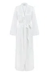 Mers Silk Women's White Dian Silk Robe In White
