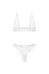 Mers Silk Women's White Lacy Set In White