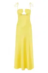Mers Silk Women's Yellow / Orange Vesta Silk Dress In Yellow/orange