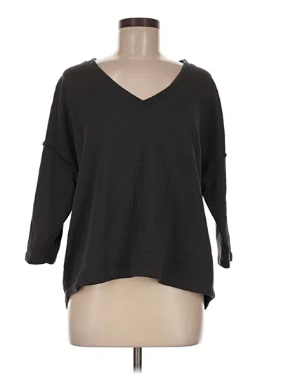Pre-owned Mersea 3/4 Sleeve Top Black V-neck Tops