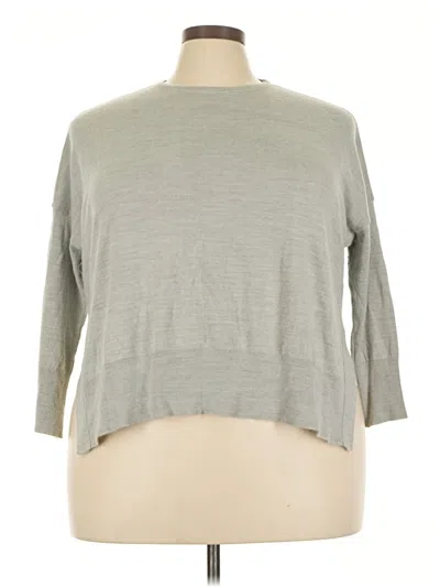 Pre-owned Mersea 3/4 Sleeve Top Gray Crew Neck Tops