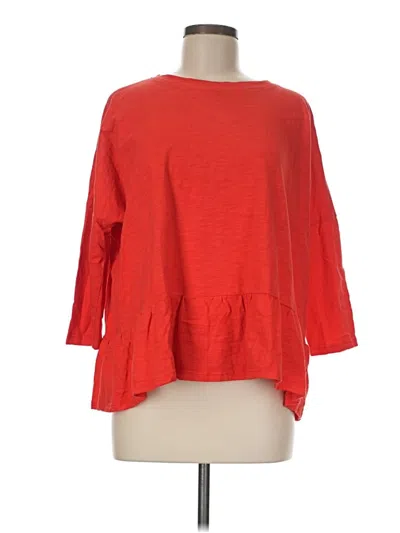 Pre-owned Mersea 3/4 Sleeve Top Red Boatneck Tops