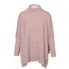 Mersea Aberdeen Traveler Cable Front Sweater In Rose In Multi