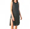 Mersea Anywear Open Tunic In Deep Navy/birch Stripe In Multi