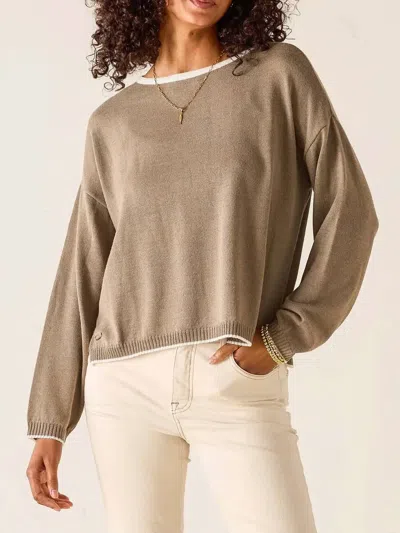 Mersea Cardiff Sweater In Driftwood In Brown