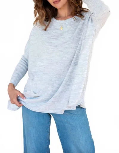 Mersea Catalina Crewneck Sweater In Ash Grey In Blue