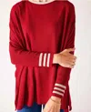Mersea Catalina Crewneck Sweater In Red/white Colorblock Sport In Red