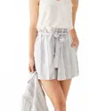 Mersea Como Linen Short In Blue/white In Gray