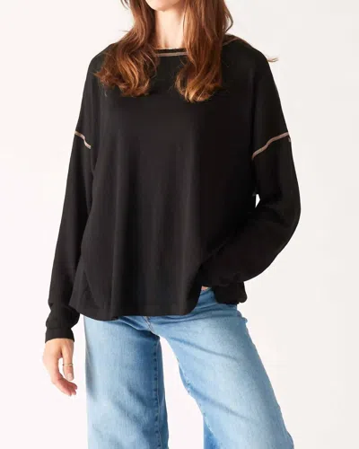 Mersea Delmar Long-sleeve Sweater In True Black