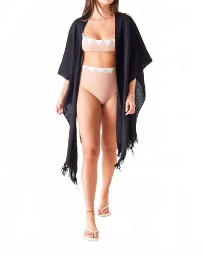 Mersea Hermosa Linen 3-way Wrap In Black