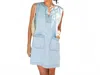 Mersea Kitt Mini Dress In Tencel Blue In Blue