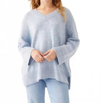 Mersea Montauk V-neck Sweater In Misty Blue