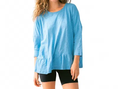 Mersea Peppy Slub Tee In Cerulean In Blue