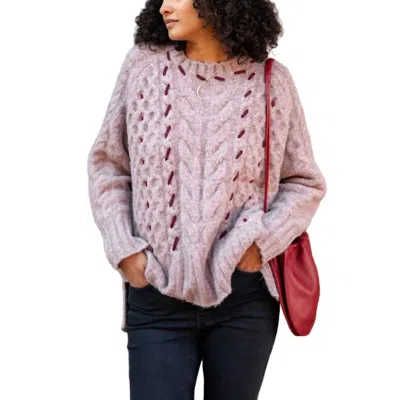 Mersea Ribbons And Romance Sweater In Antique Rose In Pink