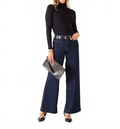 Mersea Sailor Wide Leg Jeans In Rinse In Multi