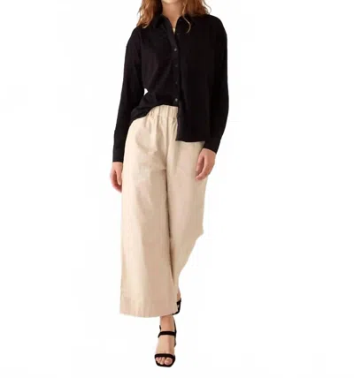 Mersea Sammie Twill Wide Leg Pant In Bone In Neutral