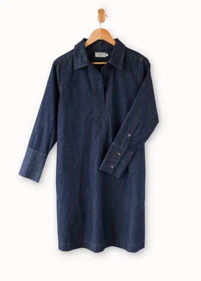 Mersea Scottie Chambray Dress In Rinsed Chambray In Multi