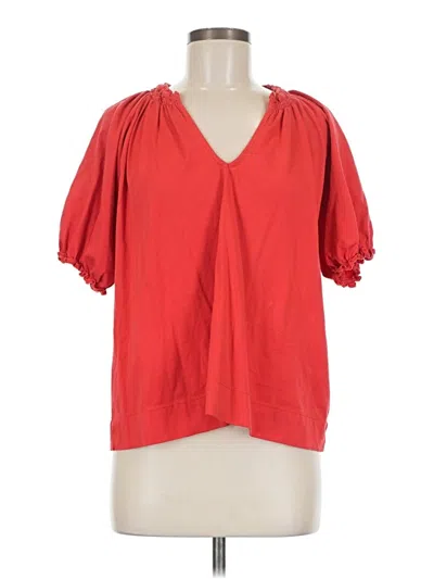Pre-owned Mersea Short Sleeve Blouse In Red