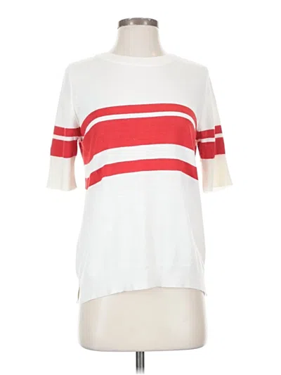 Pre-owned Mersea Short Sleeve Top White Boatneck Tops