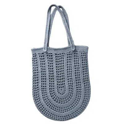 Mersea Women's Souk Crochet Tote In Denim In Blue